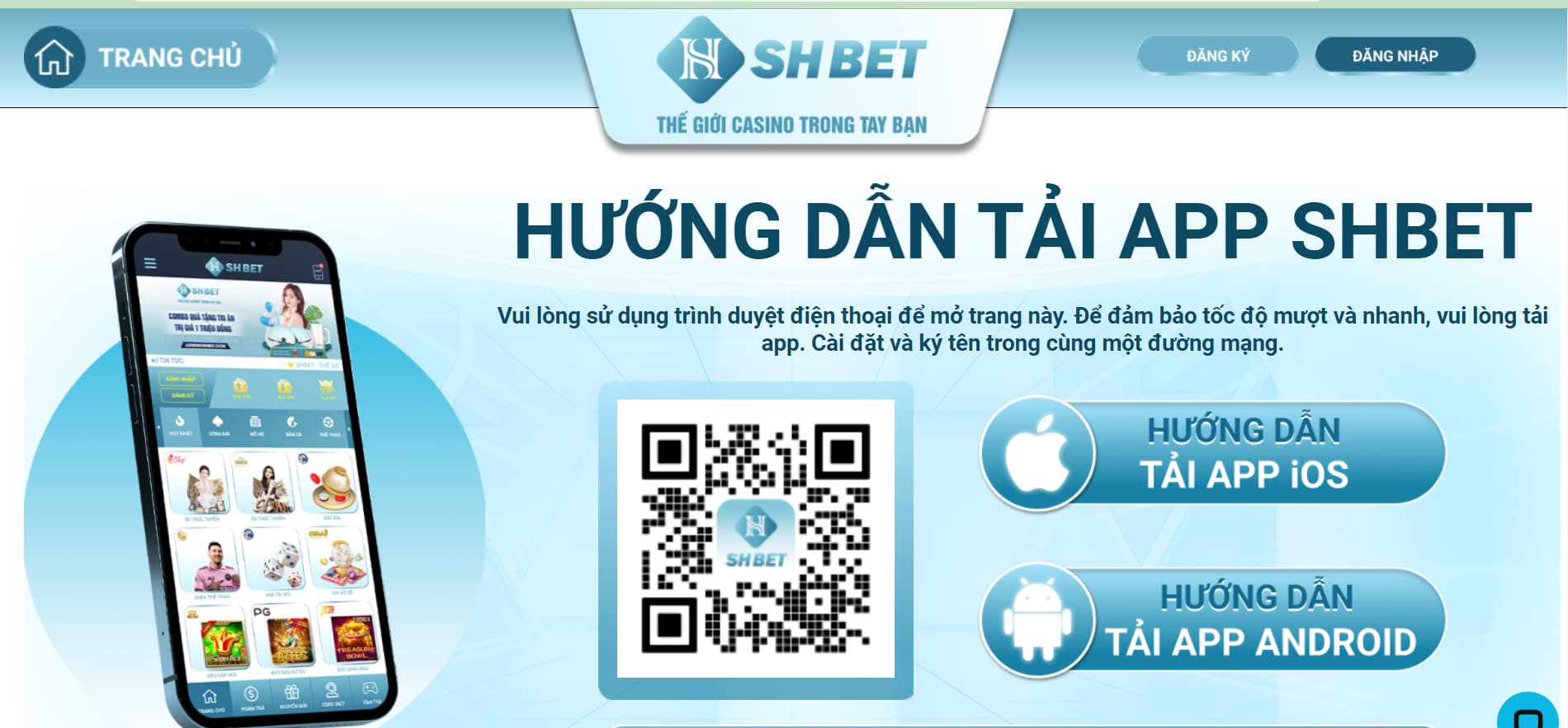 Thao tác tải app Shbet cho hệ điều hành Android đơn giản nhất hiện nay